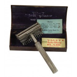 Razor, Safety, Metal, Two-Piece, Valet, Normandy