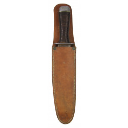 Knife, Fighting, Custom-Made, with Leather Sheath, Named