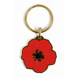 Porte-clés coquelicot