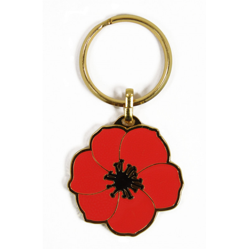 Porte-clés coquelicot