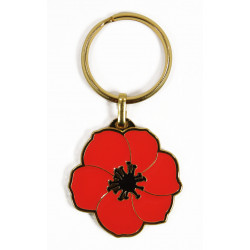 Porte-clés coquelicot