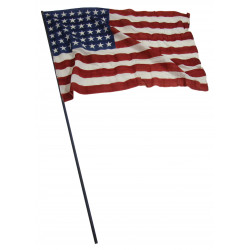 Flag, US, 48 Stars, Printed, on Pole, 37" x 27"