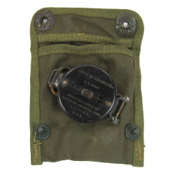 Compass, US Army, Superior Magneto Corp., with OD Canvas Pouch
