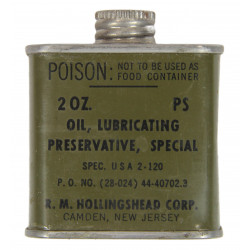 Can, Tin, Oil, Lubrificating, Preservative, Light, 1944