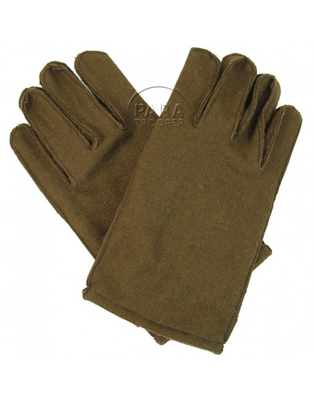 Gants en cuir et laine