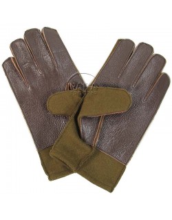 Gloves, Wool, with leather palm
