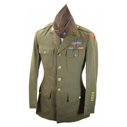 Coat, Wool, Serge + Cap, Garrison, 2nd Inf. Regt., 5th Infantry Division, ETO