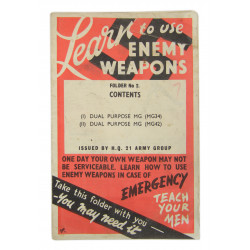 Leaflet, British, Learn To Use Enemy Weapons, MG 34 & MG 42, 1944
