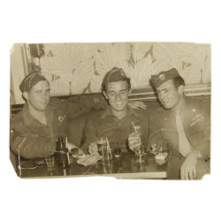 Photo, Cpl. Henry Fuller, S/Sgt. Tony DiArchangel, T/Sgt. Lud Labutka, Co. E, 502nd PIR, 101st Airborne Division