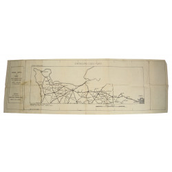 Map, Omaha Beach Commandd, Cherbourg-Caen-Paris, Red Ball Express