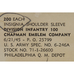Insigne, 100th Infantry Division