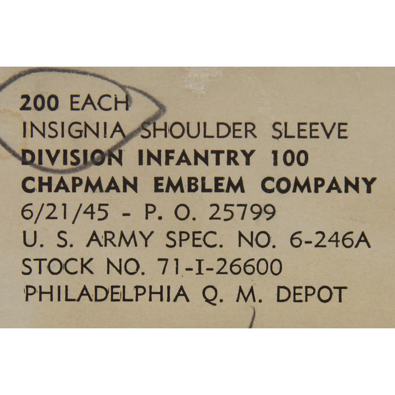 Insignia, 100th Infantry Division