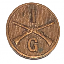 Disk, Collar, 1st Infantry Regiment, Co. I, WWI