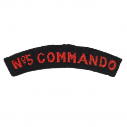 Title, No. 5 Commando, brodé