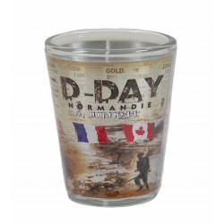 Verre à liqueur D-Day Normandie, journal