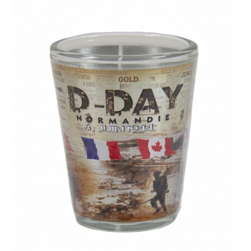 Verre à liqueur D-Day Normandie, journal