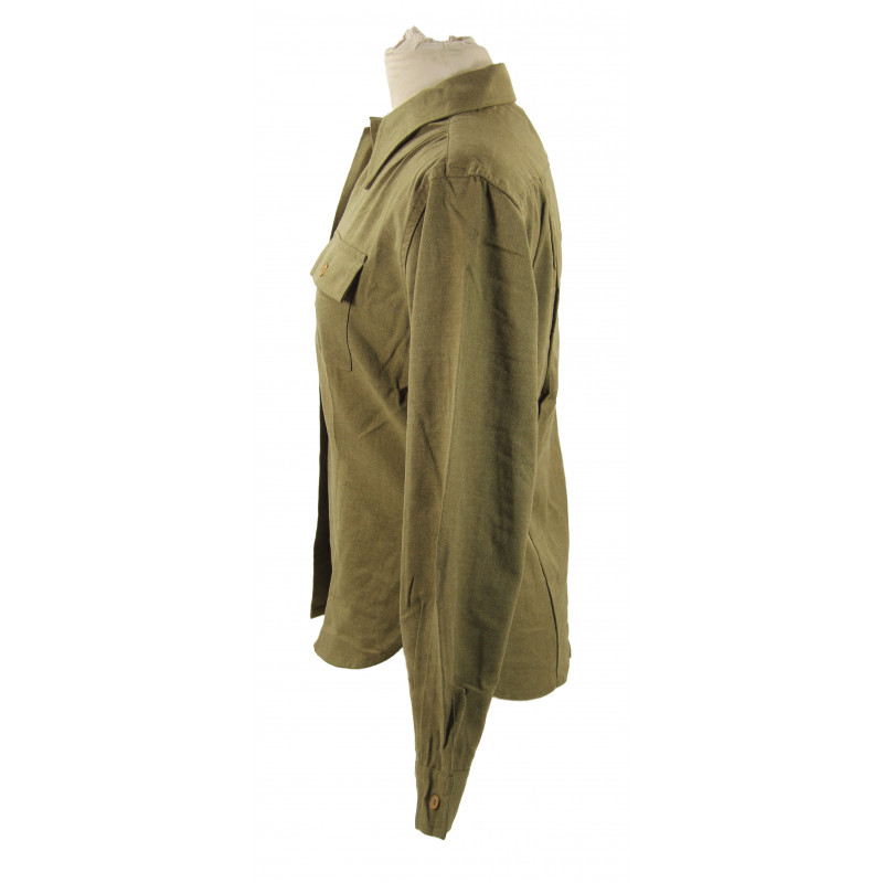 Chemise en flanelle moutarde, femme, Wac / Nurse