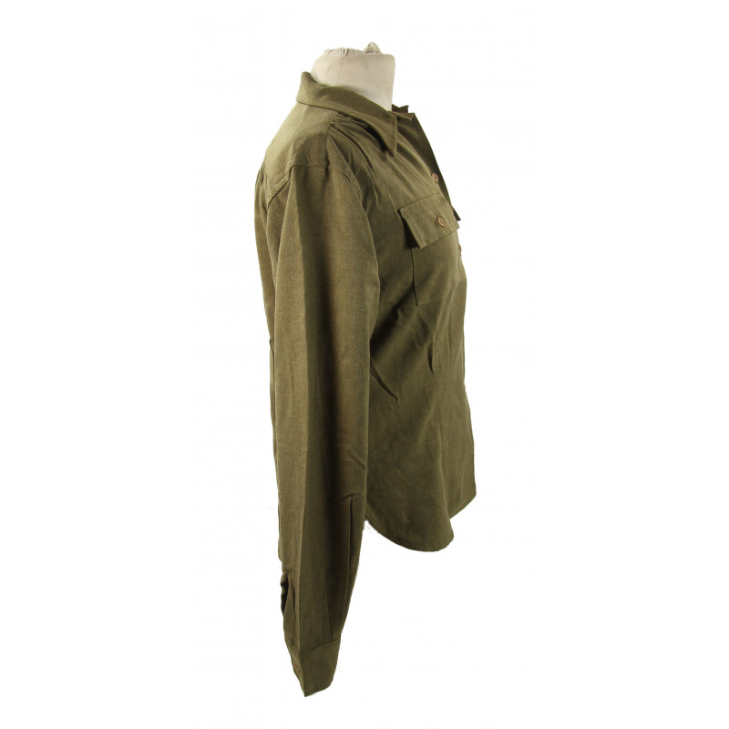 Chemise en flanelle moutarde, femme, Wac / Nurse