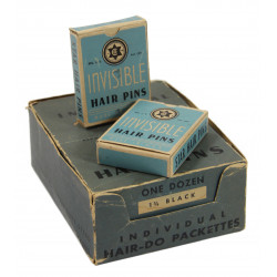 Box, Hair Pin Kit, Individual Packettes, INVISIBLE