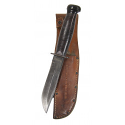 Knife, Utility, MK 1, Camillus, US Navy, with Leather Sheath