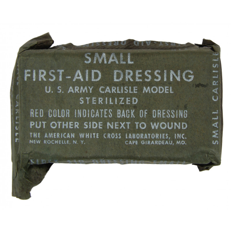 Pansement M42, Small FirstAid Dressing, US Army, Carlisle Model, 1943