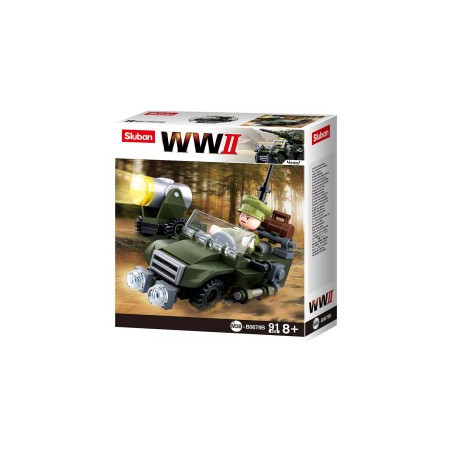 Sluban Politie Jeep M38-B0650 – Bausteine-Set, 106 Teile, Mit Farbiger Anleitung