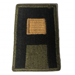Patch, First Army, Quartermaster, Green back, 1943