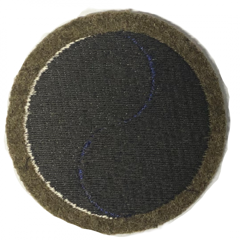 Patch, 29th Infantry Division, Embroidered on wool,  Black Back, British-Made