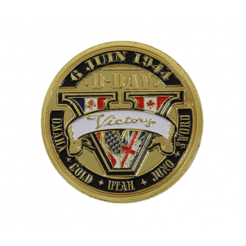 Pièce, drapeaux alliés, Victory, 32mm