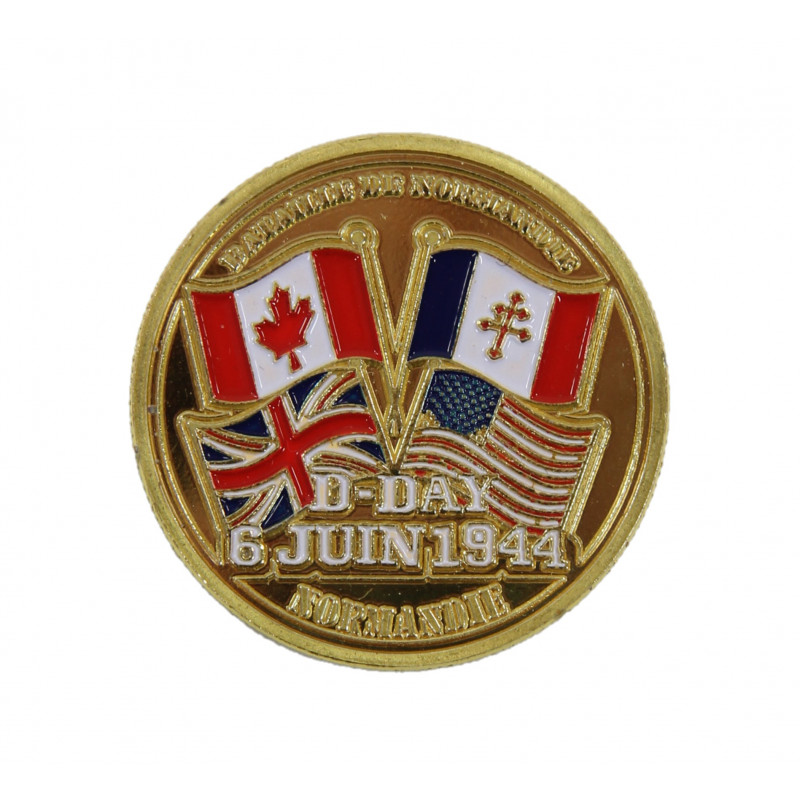 Coin, allied Flags, Victory, 30mm