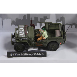 Jeep Willys, échelle : 1/43, avec soldat