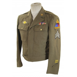 Jacket, Ike, Sgt. Adolph Sandberg, 3rd Armored Division, ETO