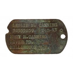 Dog Tag, T/5 Leslie Canning, 9th Air Force, USAAF, ETO