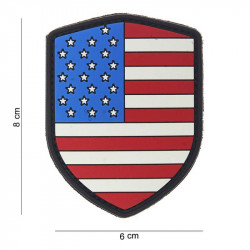 Insigne tactique PVC 3D, drapeau USA