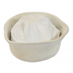Hat, Dixie Cup, White, Double Loop, US Navy