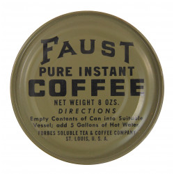 Can, O.D., Ration, Instant coffee, Faust, 1944