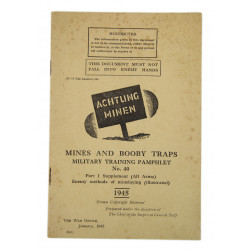 British Leaflet, Mines and Booby Traps, Military Training Pamphlet No. 40, 1945