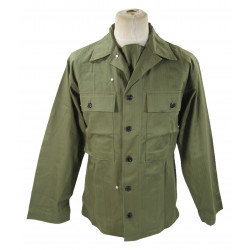 Jacket, Combat, HBT (Herringbone Twill), OD 7