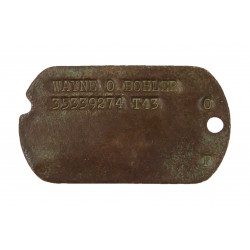 Dog Tag, Cpl. Wayne Bohler, ETO