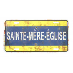 Plaque de véhicule, Pancarte Sainte-Mère-Eglise