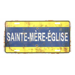 Plaque de véhicule, Pancarte Sainte-Mère-Eglise
