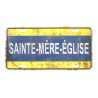 Plaque de véhicule, Pancarte Sainte-Mère-Eglise Plaque de véhicule, Pancarte Sainte-Mère-Eglise