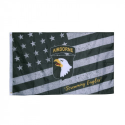 Flag, 101st airborne, USA, black