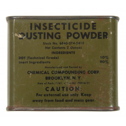 Tin, Powder, Insecticide, US Army, OD, Full