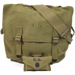 Bag, Field, M-1936, 1941, with Strap and First-Aid Pouch, Laundry Number