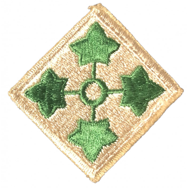 Insigne, 4th Infantry Division, fond blanc