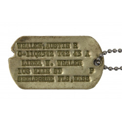Dog Tag, Cpt. Austin Whalen, 495th Engineer Heavy Shop Co., PTO