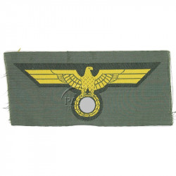 Aigle de poitrine Kriegsmarine, bevo, fond vert