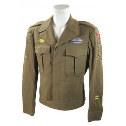 Jacket, Ike, Private First Class, 100th Infantry Division, ETO-Oise