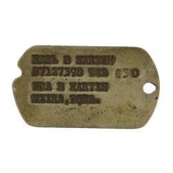Plaque d'identité, Dog Tag, Pvt. Karl Martin, 314th Inf. Reg., 79th Infantry Division